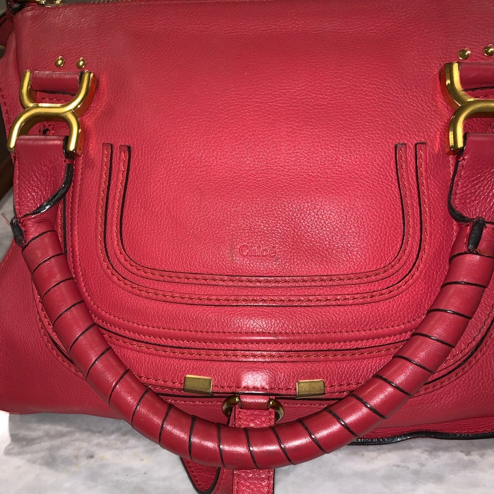 Chloé Large Leather Marcie Bag - Picture 4 of 7
